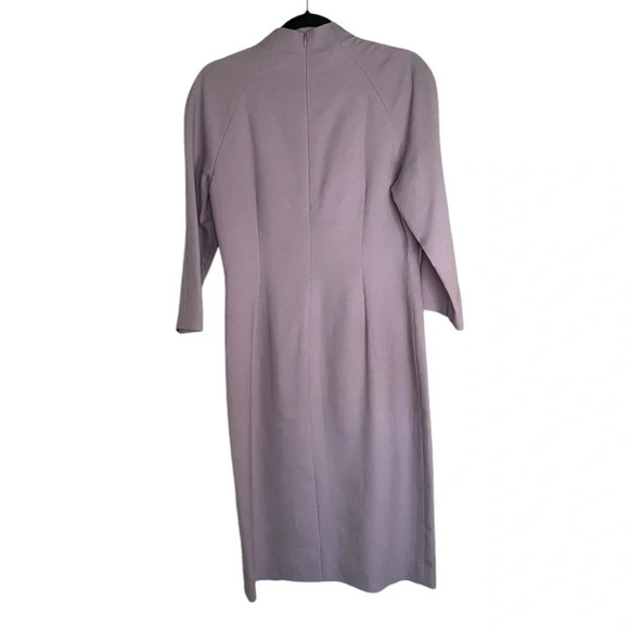 NWT Ralph Lauren Purple Label Made in Italy Lilac Midi Dress Wool/Silk Size 12 - Picture 12 of 15